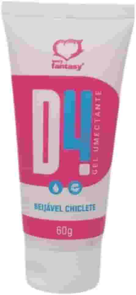 D4 GEL UMECTANTE PARA LUBRIFICAÇÃO BEIJAVEL SABOR CHICLETE 60G