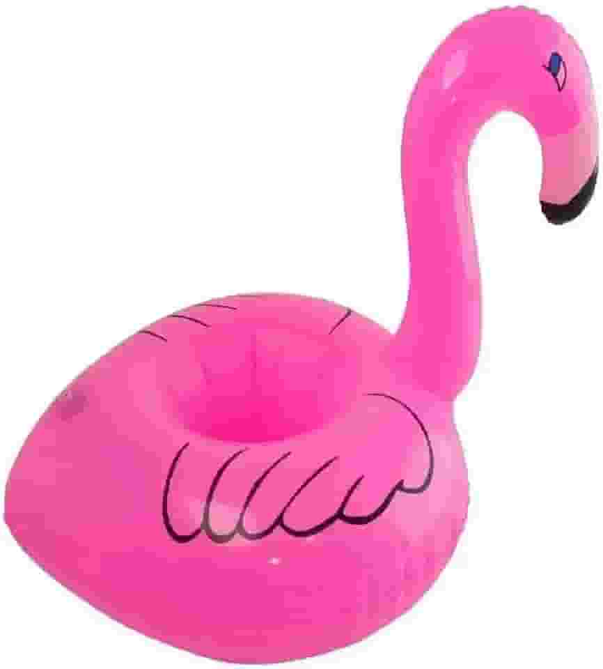 Kit 10 Porta Copos Boia Inflável Flamingo