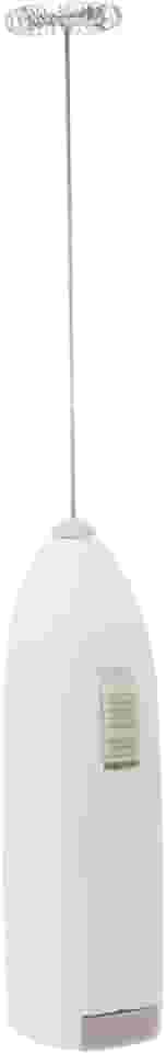 LYOR - Mini Mixer Misturador Elétrico para Bebidas - Inox e Plástico Branco - Eficiente e Compacto para Batidas e Misturas Rápidas