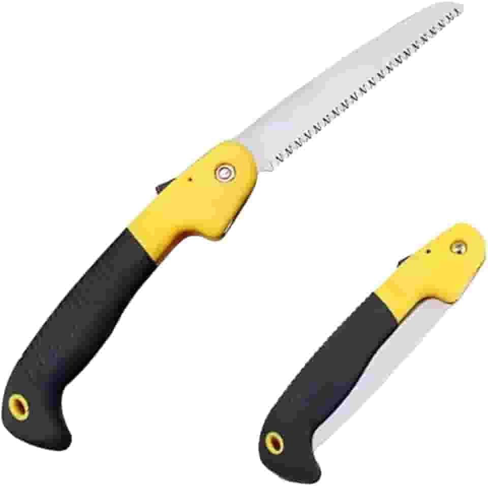 Serrote Dobrável com Cabo Ergonômico 7 pol. Lâmina de Aço, botão de segurança