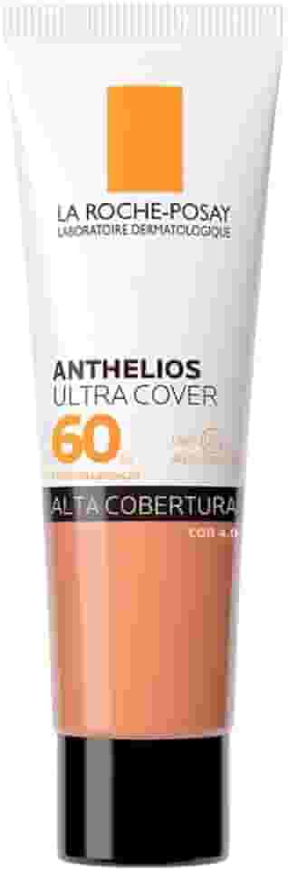 La Roche-Posay, Ultra Cover, Protetor Solar com Cor e Performance de Maquiagem, 12h de cobertura de base em uma única camada, Textura Fluida, Oil free, Toque Seco, FPS60, 30g