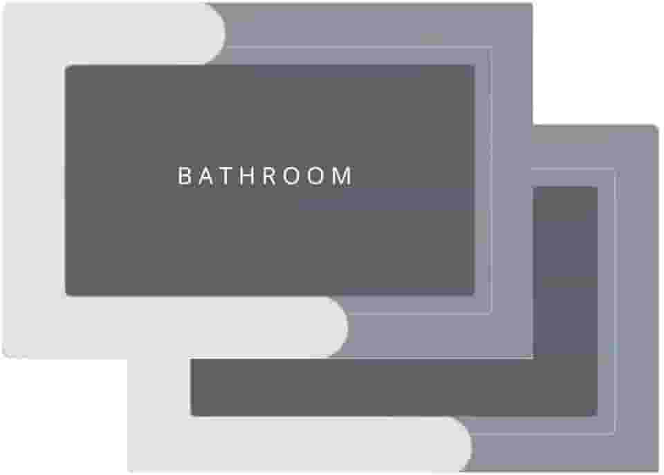 Kit Com 2 Tapetes Mágicos Antiderrapante Super Absorvente De Secagem Rápida Para Banheiro E Casa