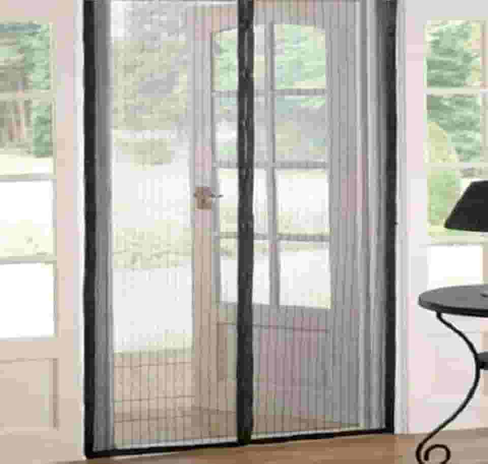 Tela Mosqueteira Magnética Para Porta 2,10X0,90 - PRETA