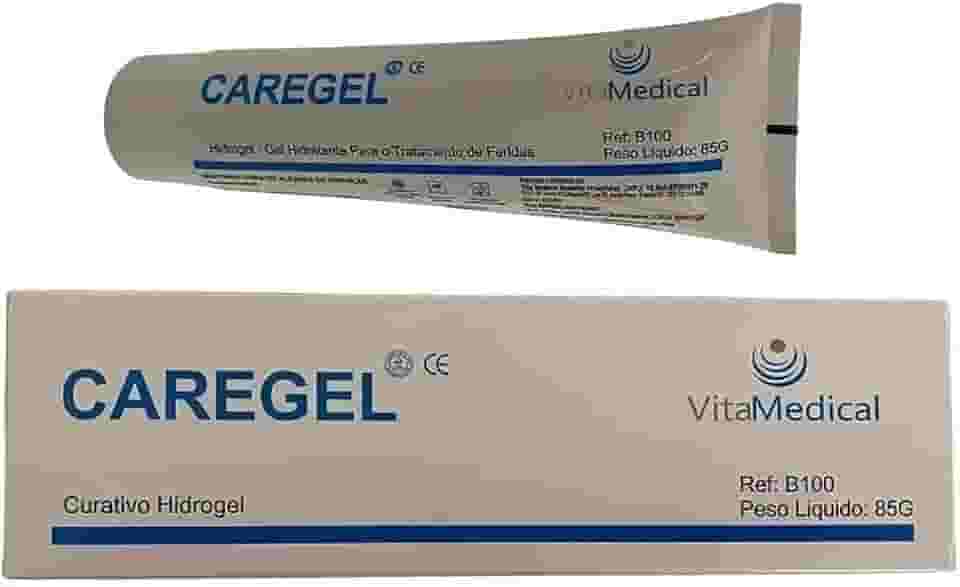 Pomada Hidrogel Caregel Para Feridas/Absorve Impurezas 85g Tratamento De Feridas Secas Escorridas Necróticas