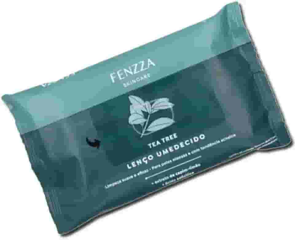 Lenço Umedecido Demaquilante Fenzza Tea Tree e Capim Limão - Limpeza Facial Refrescante, Aroma Natural, Ótimo Custo-Benefício