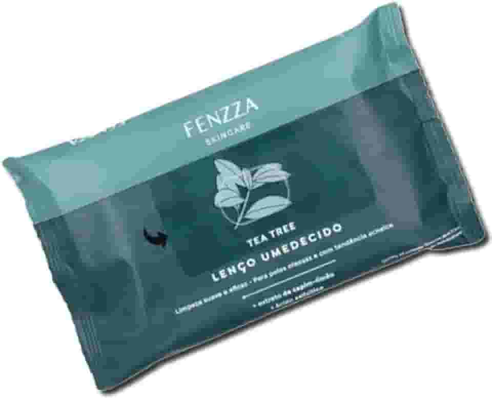Lenço Umedecido Demaquilante Fenzza Tea Tree e Capim Limão - Limpeza Facial Refrescante, Aroma Natural, Ótimo Custo-Benefício