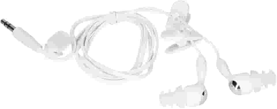 Acouto Fones de Ouvido de Condução óssea IP68 Com Plugue de 3,5 Mm e Tampões de Ouvido Substituíveis para Natação, Corrida, Surf (Branco)