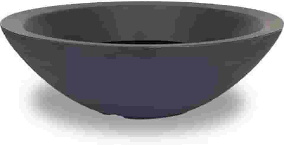 Vaso Bacia Grande Polieitleno Decorativo Planta Rosa do Deserto Cactos Suculentas N4 (Preto)