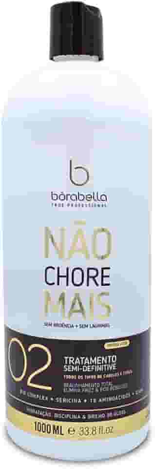 Borabella Progressive No More Cry - Escova Progressiva Tratamento Profissional 1L - Alisamento Sem Odor, Brilho Espelhado