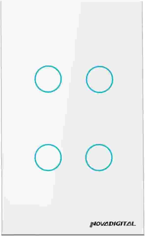 Interruptor 4x2 Smart Wifi Inteligente Nova Digital 4 Botões Lite