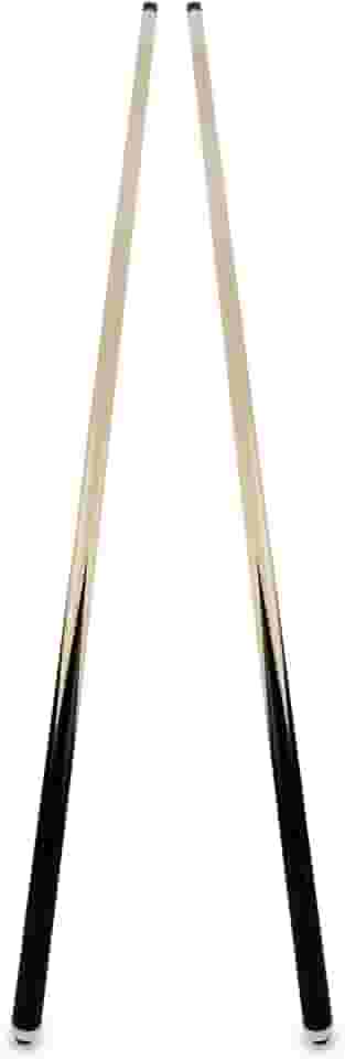 2 peças de taco de sinuca de 147 cm com cor café e ponta de couro de 13 mm peso 567 g (cor café 147 cm conjunto de 2/conjunto de 4/conjunto de 6 567 g)