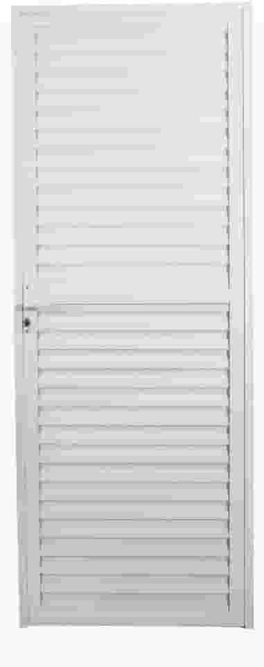 Porta de Alumínio Laminada 210x80cm Soft Plus MGM Branco