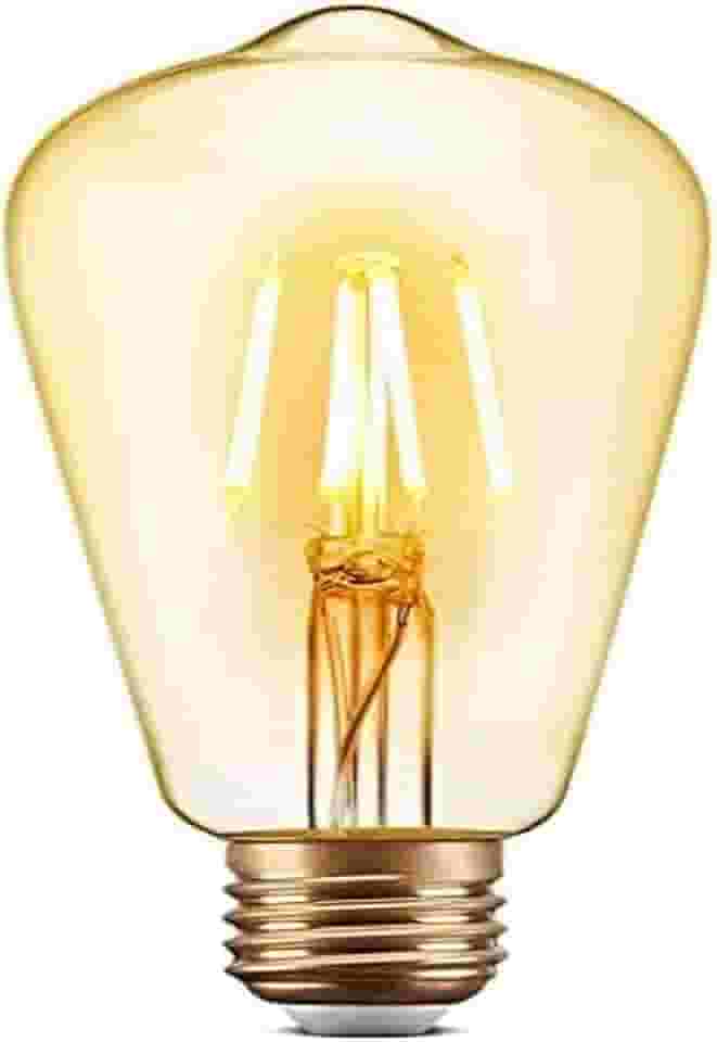 Lâmpada Filamento LED ST64 4W 2200K Elgin Bivolt Ambar Luz Amarela Quente - Vintage, Retrô, Decoração