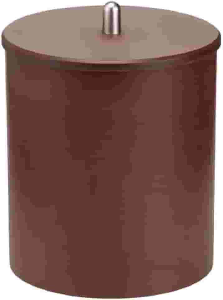 Lixeira de Banheiro 5 Litros Com Tampa Tipo Inox Cozinha Escritório Lavabo Arthi (LIXEIRA - MARROM)