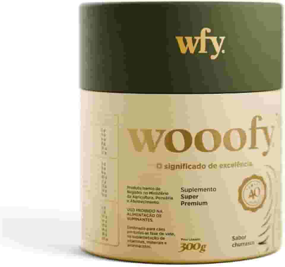 Wooofy Suplemento Premium para Cães | 300g | Mais de 45 Nutrientes, Saúde Digestiva, Imunidade, Pele e Pelos Saudáveis, Vitaminas A, complexo B, C, D e E, Cálcio, Ferro, Zinco