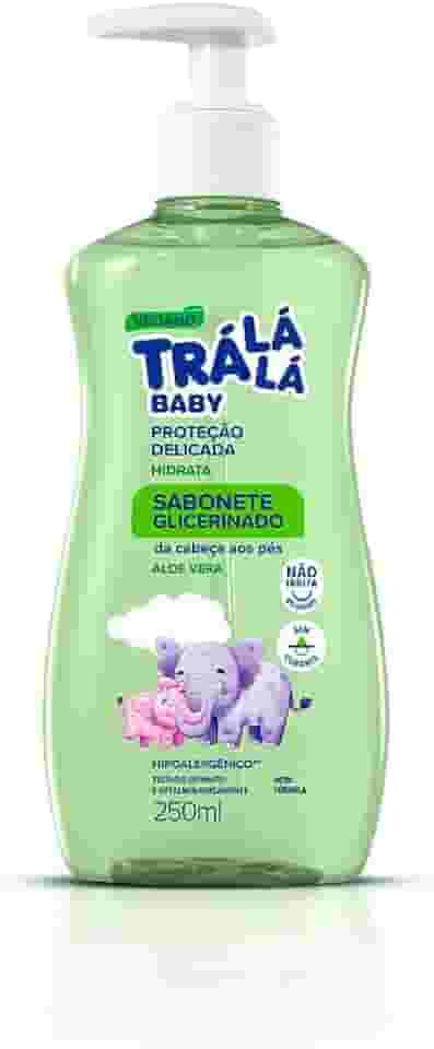 Trá Lá Lá Sabonete Liquido Hidrata Pump Personagem Baby Branco E Verde 250 Ml