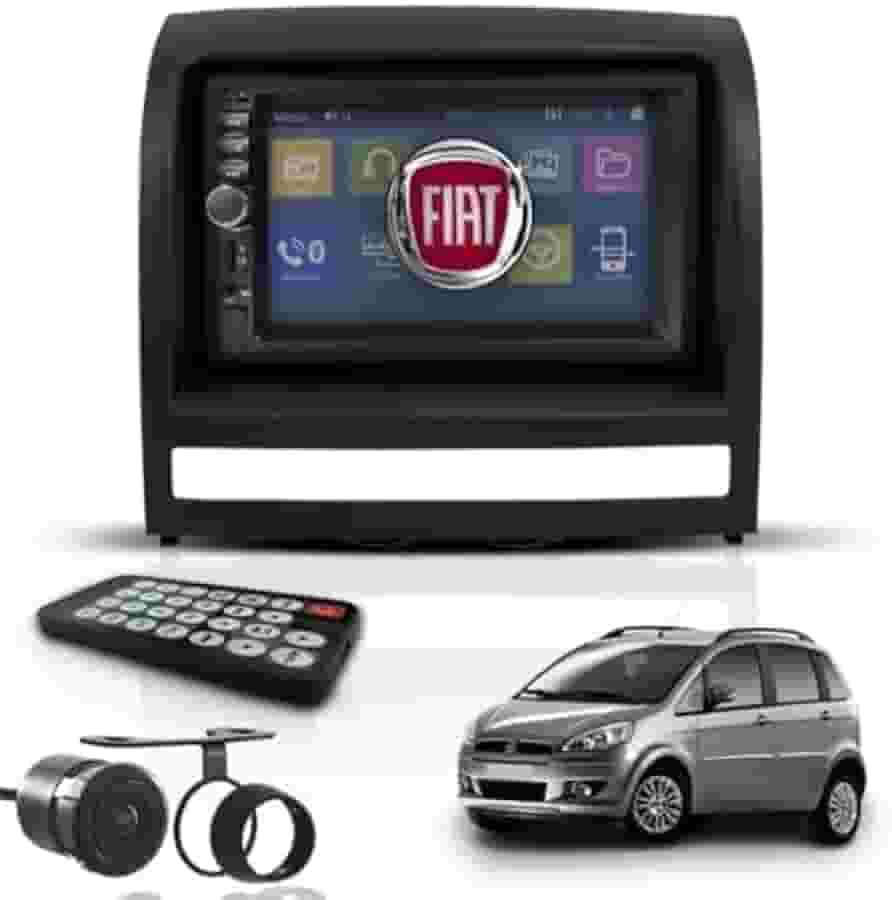 Kit Central Multimídia Mp5 2 Din 7" Bluetooth Espelha Dvd Fiat Idea