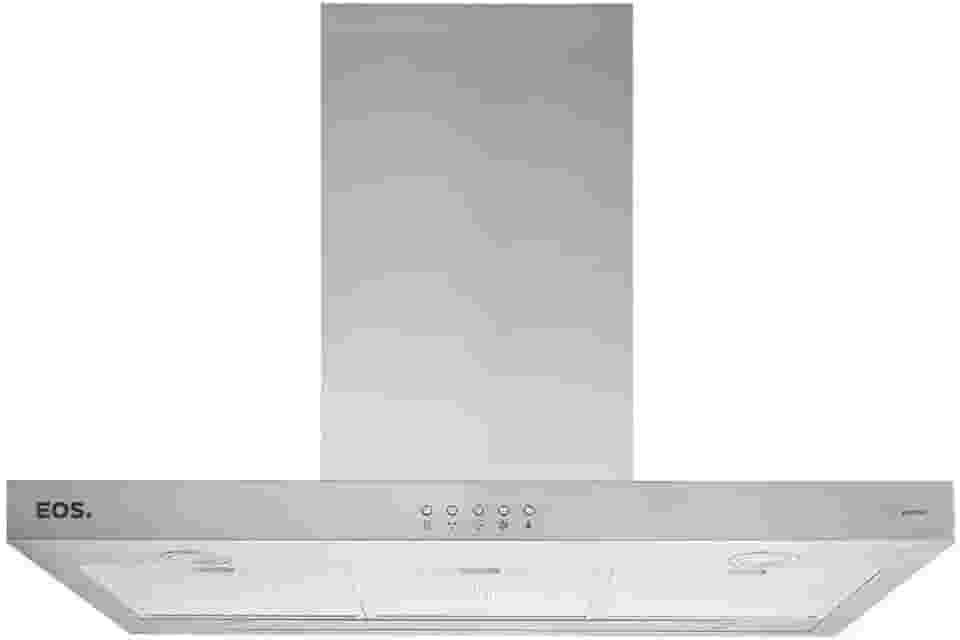 Coifa e Depurador de Ilha Eos 90cm Chef Gourmet em Inox Tipo T Eco90it 110v