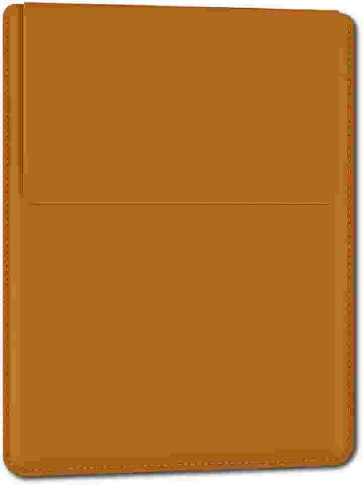 Capa Case para Notebook Couro Ecológico Forro Aveludado Suede Couse (Caramelo)