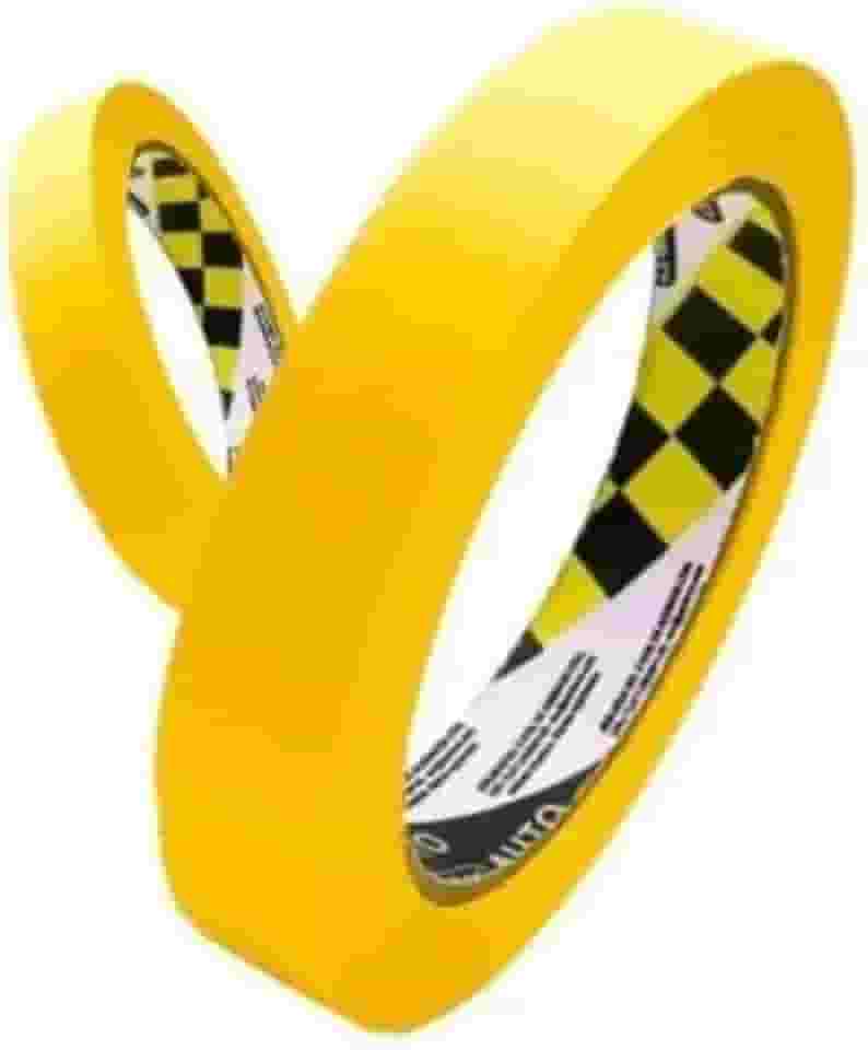 6x Fita Crepe Automotiva Adelbras Amarela 18mmx40m