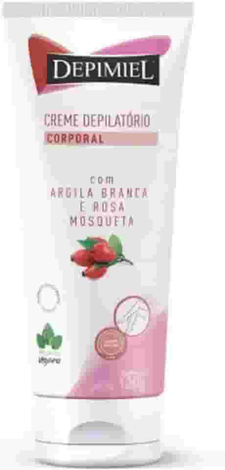 Creme Depilatório Corporal c/Argila Branca e Rosa Mosqueta–120g