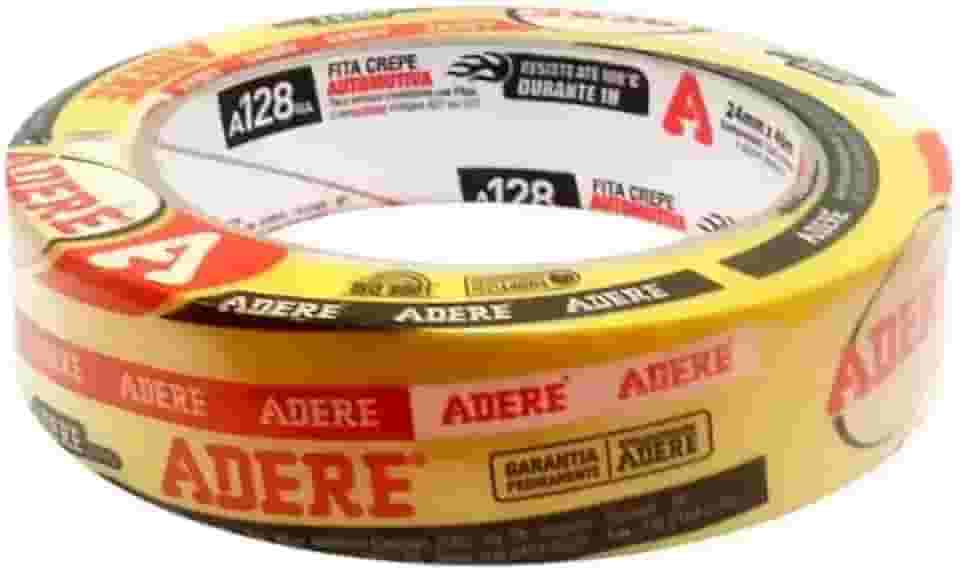 Fita Crepe Automotiva A128RA Amarela 24MM X 40M Adere