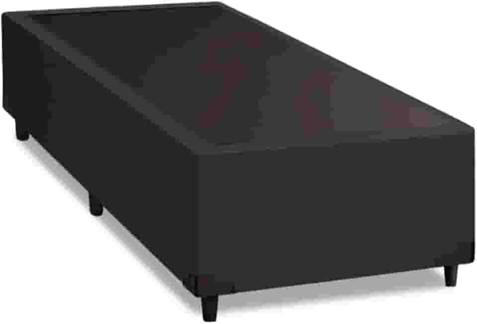 Cama Box Solteiro 0,88m com 38cm de Altura Suede Prince Preto