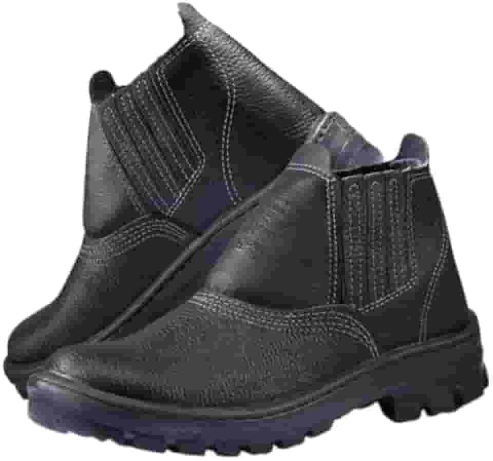 Bota Botina Epi Calçado Unissex Couro Segurança P/trabalho Monodensidade CA (41)