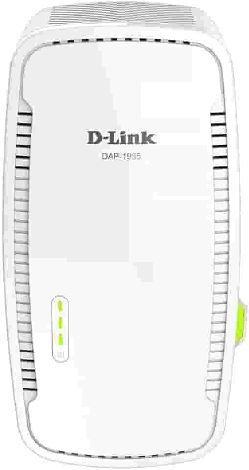 D-Link DAP-1955-US, extensor de alcance WiFi Gigabit AC1900 Dual Band Plug In Wall Signal Booster Wireless ou Ethernet Port Smart Home Access Point, branco