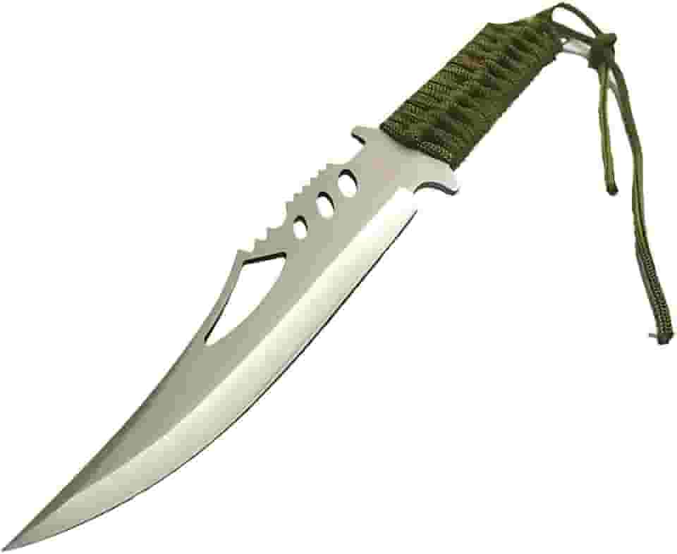 Faca Facão Rambo Militar Artesanal Serrilhado, Aço 440