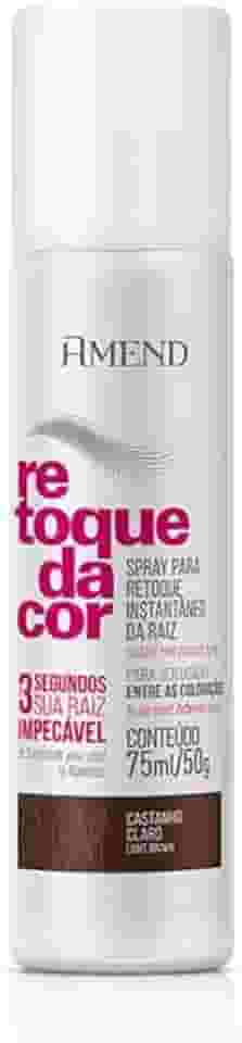 Spray, Amend Retoque Da Cor, 75ml, Cobre Com Perfeição A Diferença De Cor Entre As Colorações, Corrige Instantaneamente As Raízes Brancas E Desbotadas (Castanho Claro)
