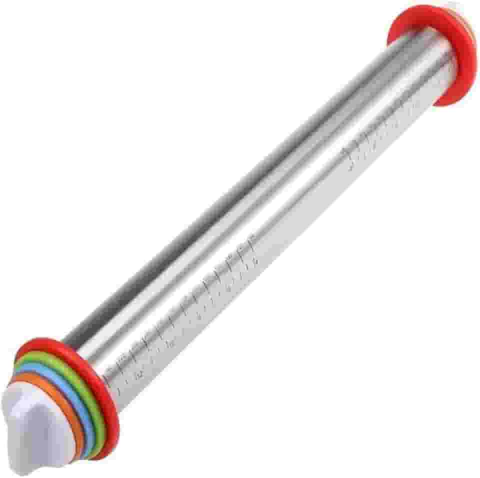 Rolo De Massa Profissional C/Discos Medidas Ajustáveis Inox