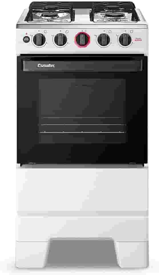 Fogão a Gás Mesa Inox Forno 50L Limpa Fácil e Acendimento Automático Esmaltec IDEAL Super F4IAB Cor Branco 4 bocas Bivolt