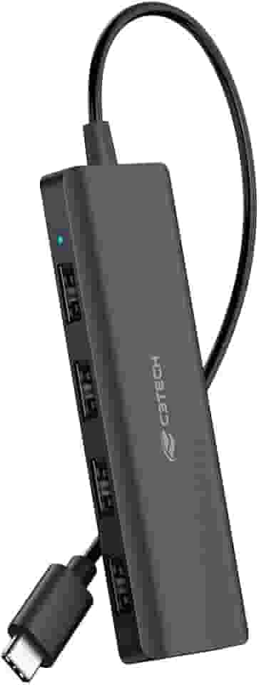 Hub USB-c C3Tech HU-C230BK com 4 Portas de saida USB-USBC Plug and Play