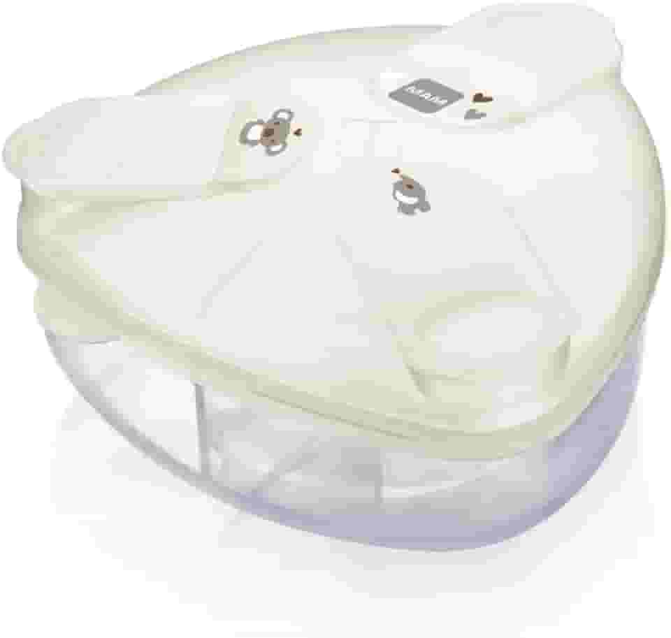 MAM Baby Porta Leite em Pó Com 3 Compartimentos de 40g Com Tampa Antivazamento e Forma Triangular, Neutro