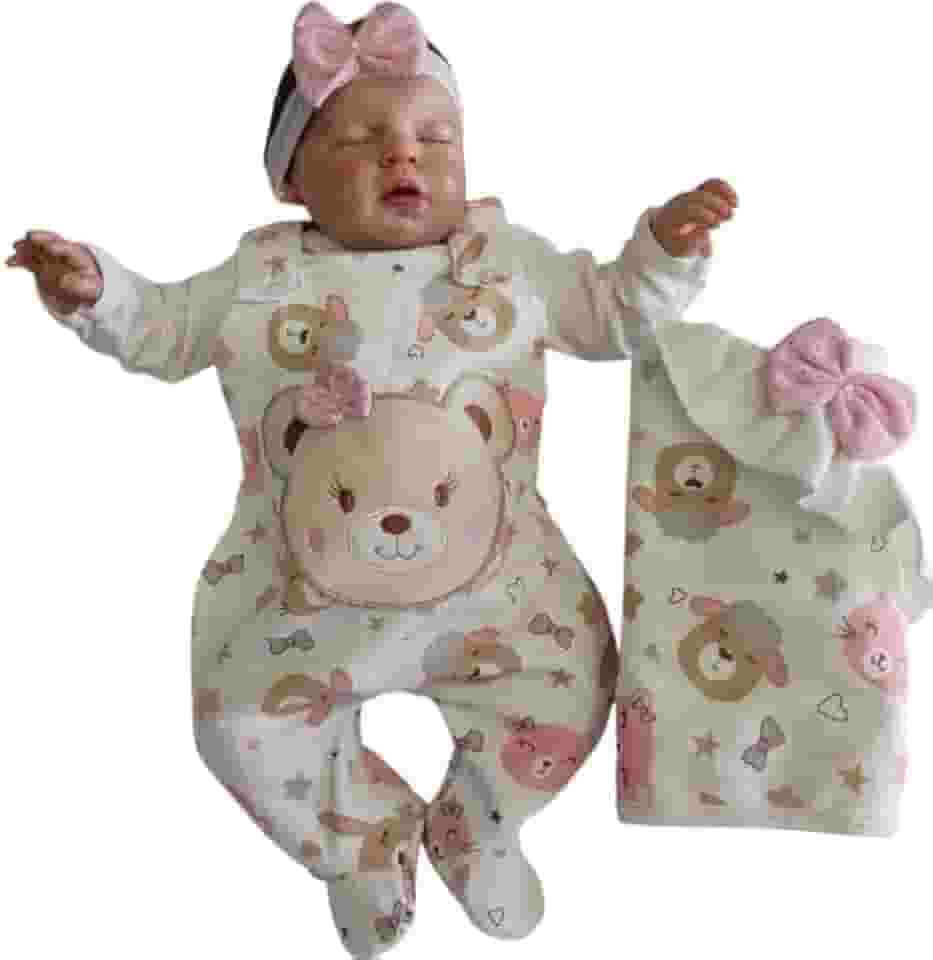 Saída de Maternidade Kids Ursinha Lola Palha