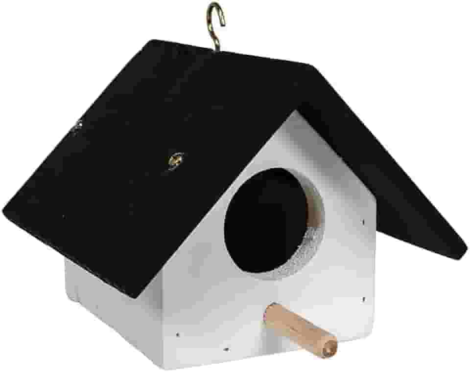 Casa Casinha De Pássaro Passarinho em Madeira Resistente Cor Tabaco