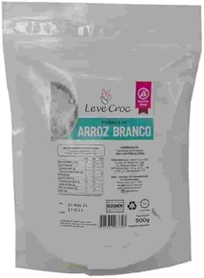 Farinha de arroz sem glúten 500g Leve Croc