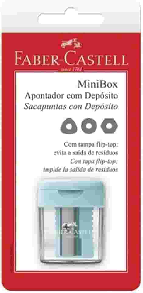 Apontador com Depósito Minibox, Faber-Castell, SM/MINIBOX, Multicor