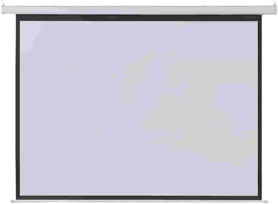 Tela De Projeção Elétrica 2,03X1,52M 100 Polegadas Com Controle Remoto 220V - AC355, Multilaser, Branco