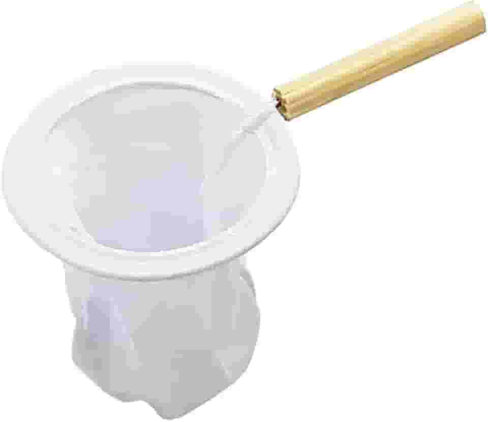 Coador de Café de Pano Médio com Cabo de Madeira Reutilizável e Sustentável