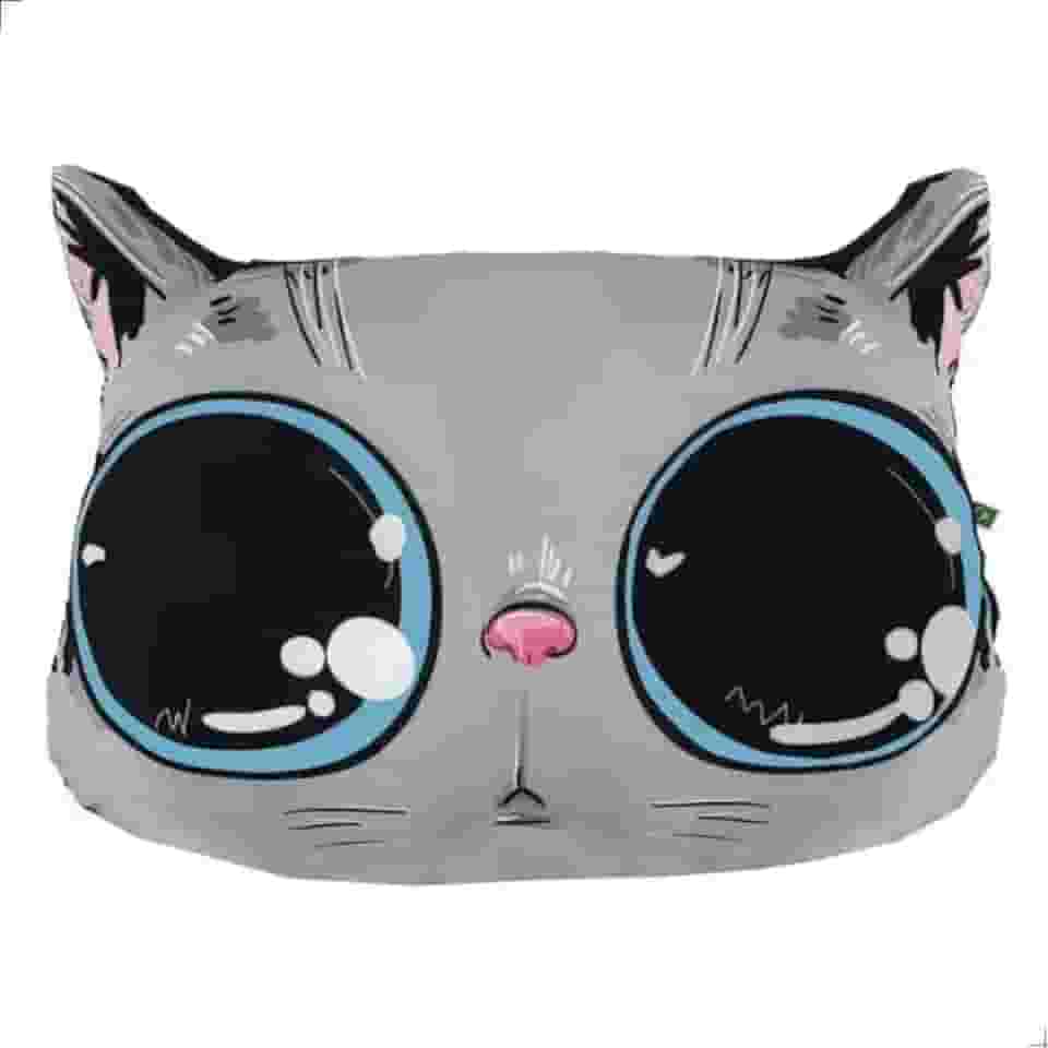 Almofada De Bichinho Gato Decoração Presente Amigo Secreto (Gato Cinza)