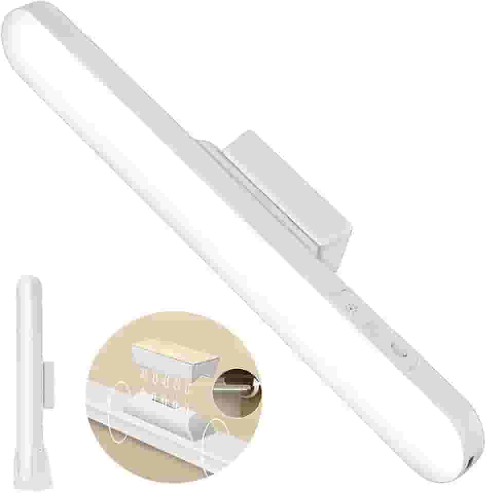 Luminária De Mesa Led Recarregável USB Touch com 2 Suportes: Magnético e Base para Apoio de Mesa, ideal para Parede, Armário, Cozinha, Banheiro e Mesa – Led com Luz Ajustável 3 modos de Iluminação.