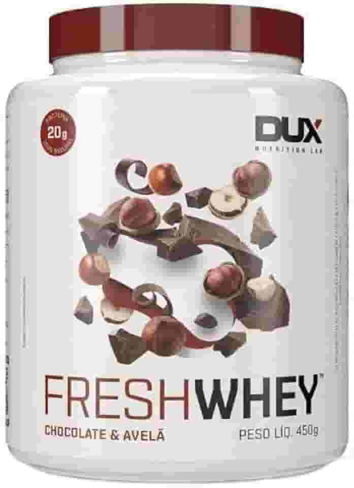 Suplemento em Pó Fresh Whey 3w Conc. Isolado Hidrolisado Chocolate belga e Avela 450g - Dux Nutrition