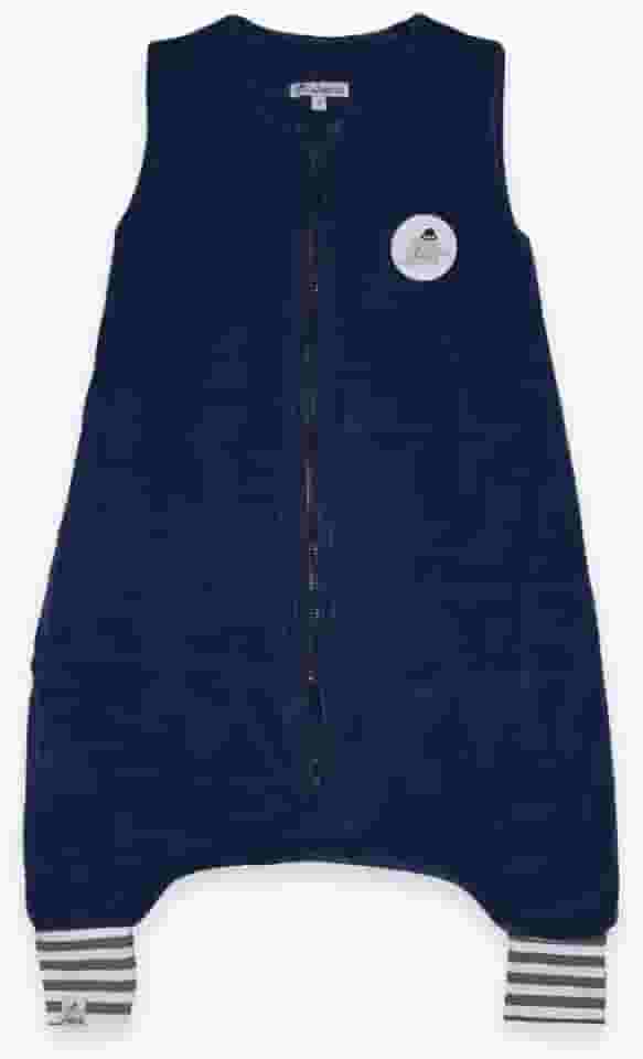 Saco de dormir infantil com pé Plush Marinho, Lefante, Azul Marinho, 1