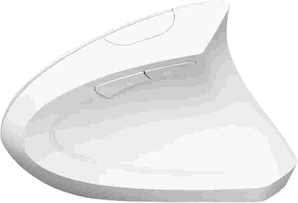 MOUSE SEM FIO RECARREGÁVEL 2.4 GHZ VERTICAL ERGONOMICO ORTOPEDICO POWER FIT 1600 DPI BRANCO USB - PM300