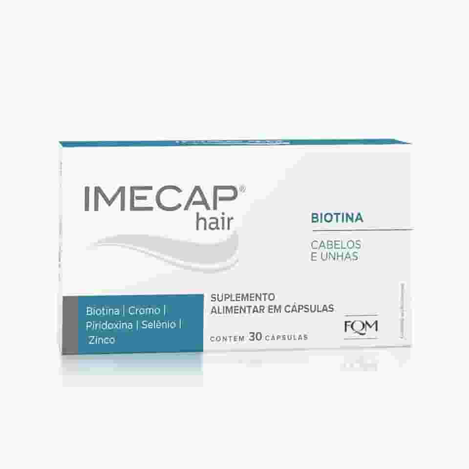Imecap Hair 30 Cápsulas - Vitaminas para Cabelos e Unhas com Biotina