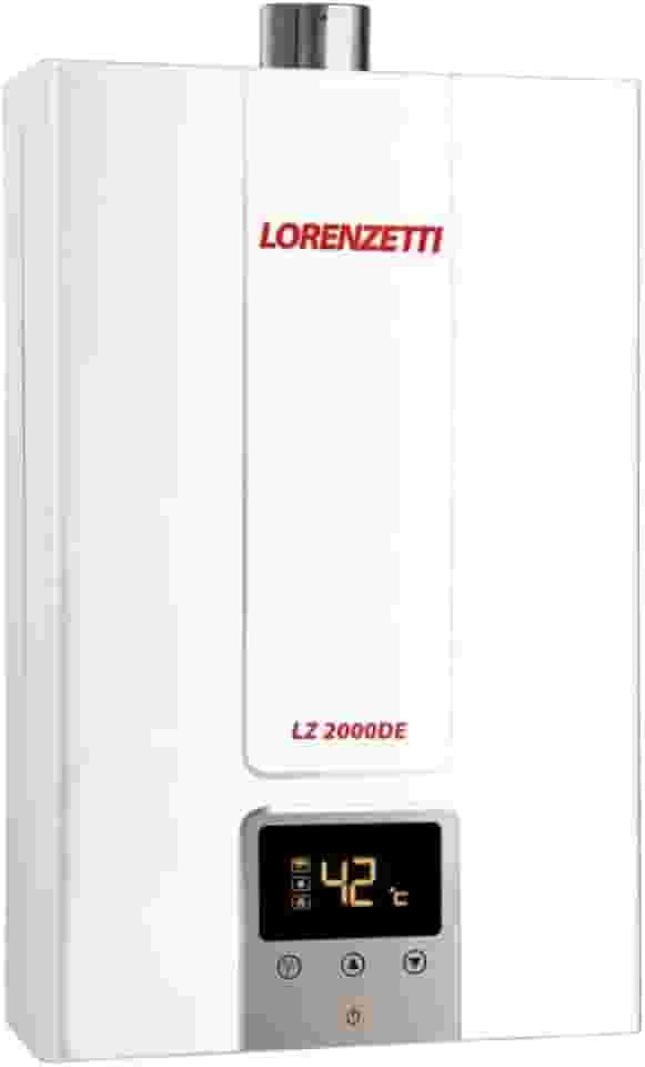 Aquecedor de Água a Gás LZ 2000 DE-B GN Digital 20L/Min, Branco, Lorenzetti