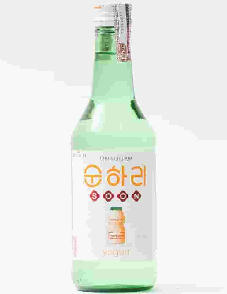 Soju Bebida Alcoólica Coreana Sabor Iogurte 360ml