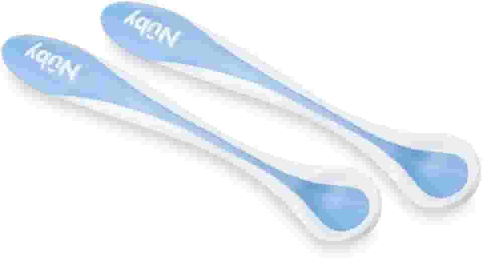 Nuby Kit Colheres Termossensiveis Azul